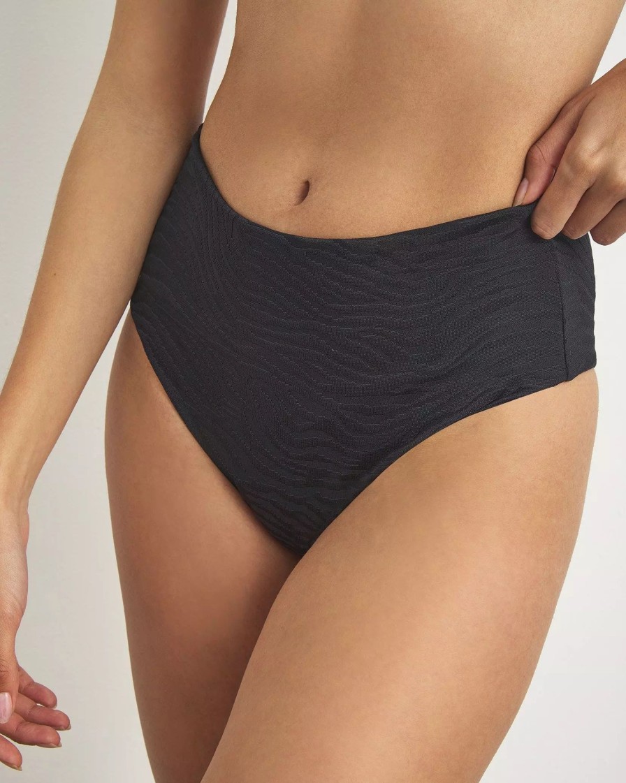 Swimwear * | Onia Sabrina Bikini Bottom Black Zebra