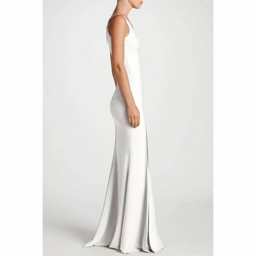 Dresses * | Dress The Population Iris Gown Off White