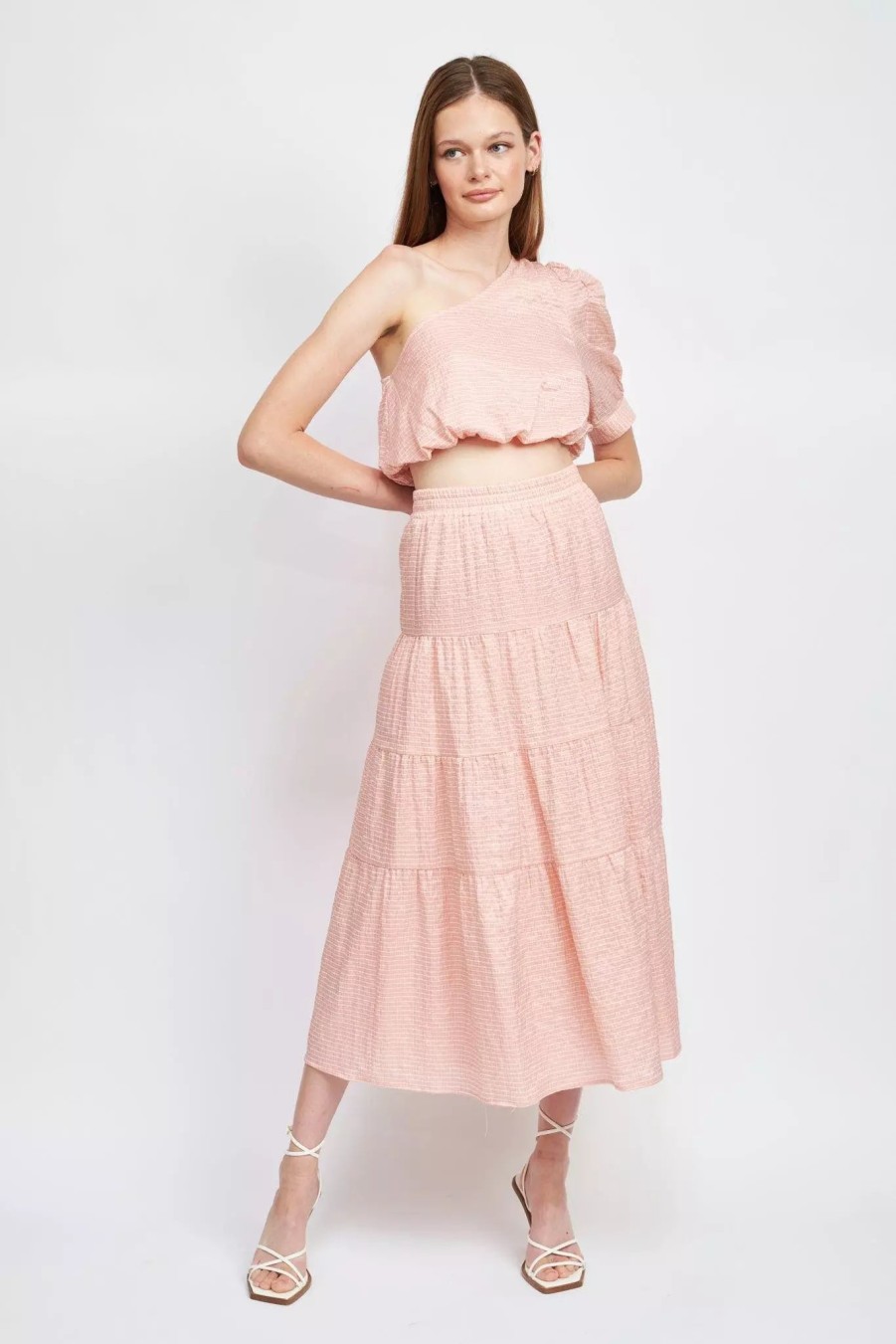 Skirts * | En Saison Riley Midi Skirt Pink