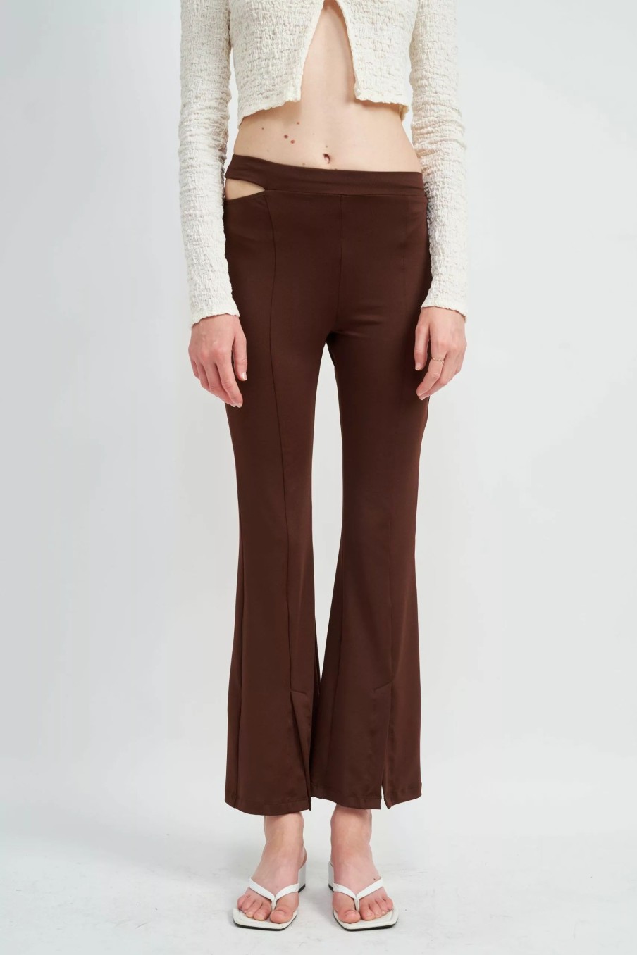 Bottoms * | Emory Park Yeva Pants Coffee-Brown