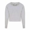 Sweatshirts & Sweaters * | Awdis Hoods Womens/Ladies Cropped Sweatshirt ( ) Heather Gray