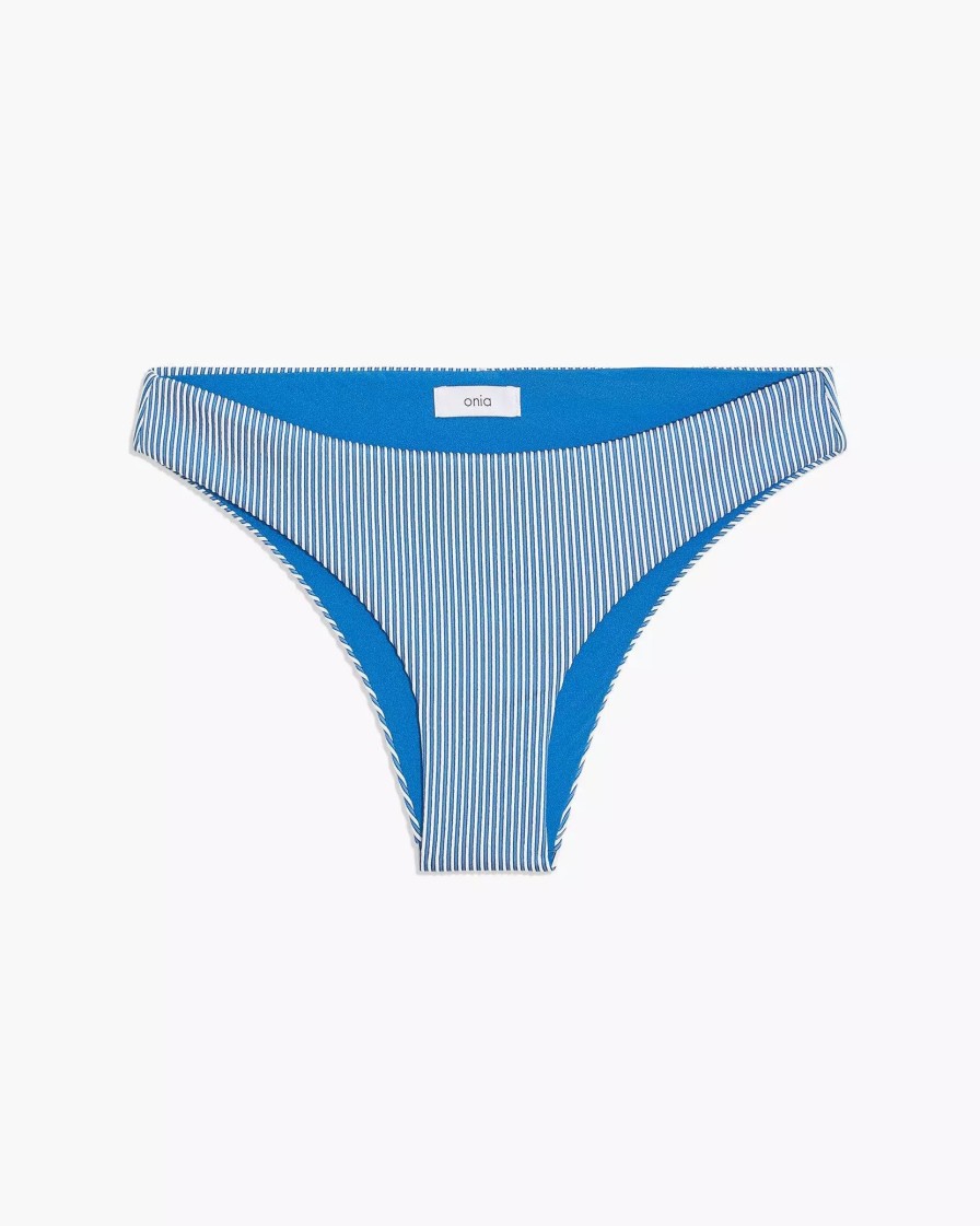 Swimwear * | Onia Daisy Bikini Bottom Snorkel Blue Striped