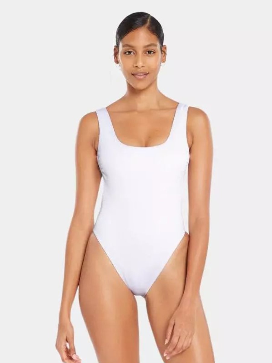 Swimwear * | Vitamin A Reese One Piece White Ecotex