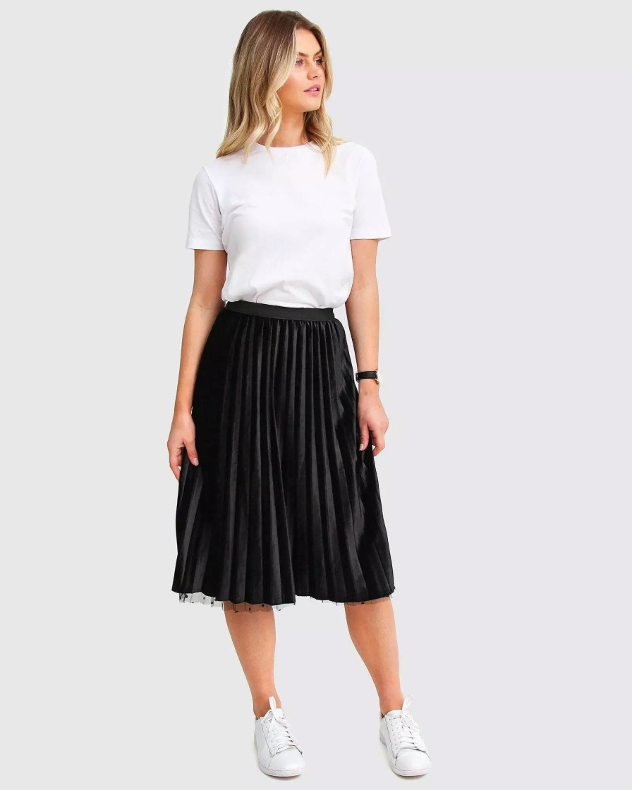 Skirts * | Belle & Bloom Mixed Feeling Reversible Skirt Black