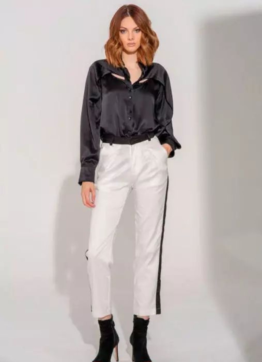 Bottoms * | Lahive Rhodes Tuxedo Pant White Twill