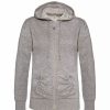 Sweatshirts & Sweaters * | B&C B&C Wonder Women Full Zip Hooded Sweatshirt / Hoodie ( ) Heather Grey