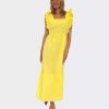 Dresses * | Sohuman Florence Long Dress Yellow