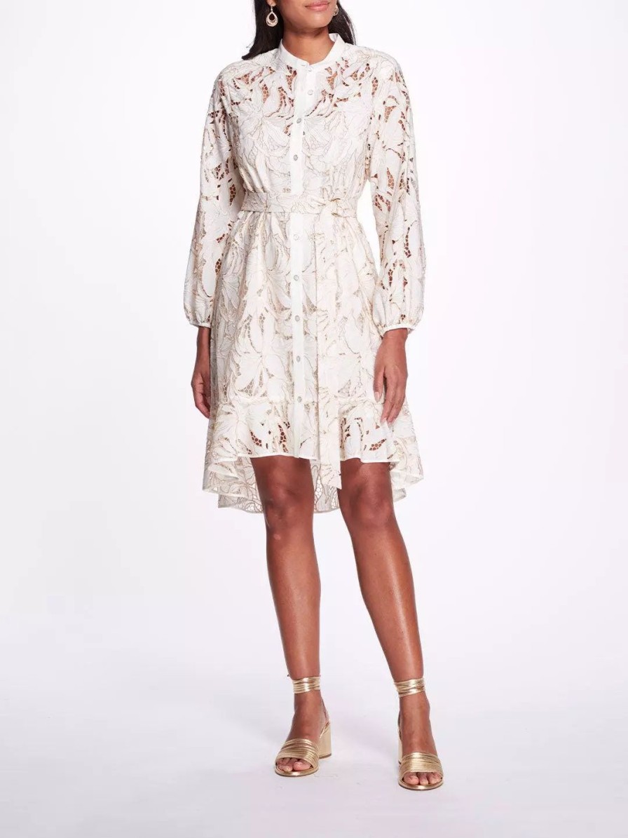 Dresses * | Marchesa Notte Abelia Dress Cream