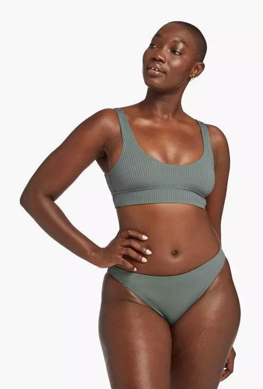 Swimwear * | Vitamin A Midori Classic Bottom Sea Green Ecorib