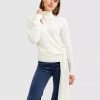 Sweatshirts & Sweaters * | Belle & Bloom Landslide Cut Out Wrap Jumper Cream