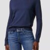 Sweatshirts & Sweaters * | Hudson Jeans Long Sleeve Twist Back Sweater Beacon Blue