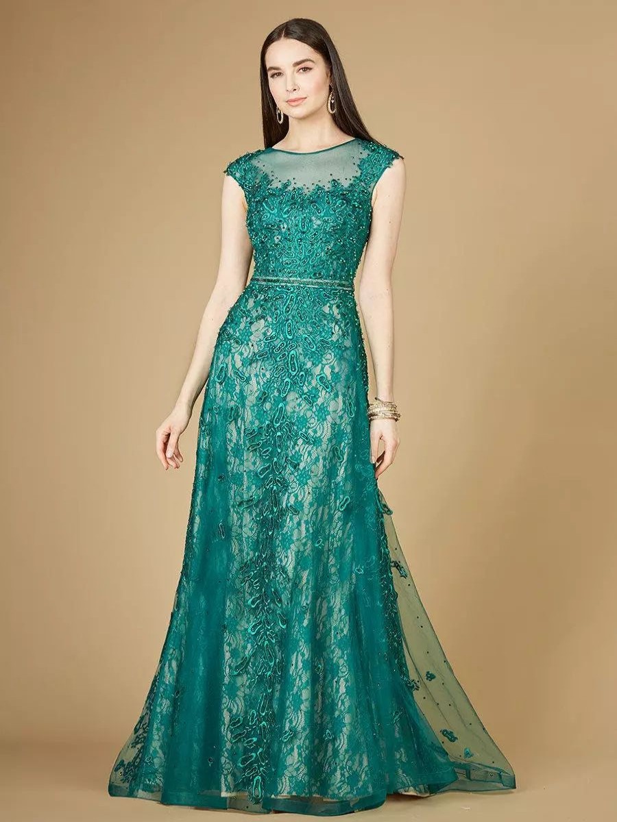 Dresses * | Lara Inspired Lace Gown With Cap Sleeves