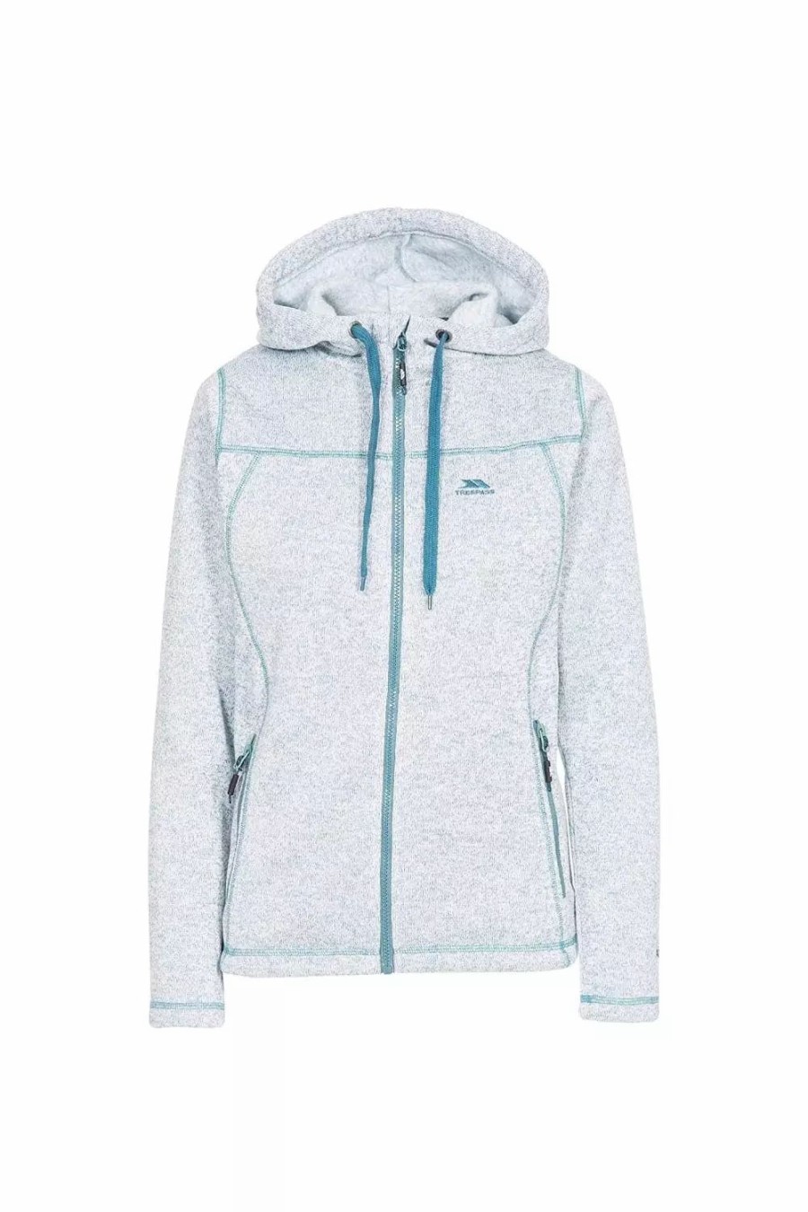 Sweatshirts & Sweaters * | Trespass Womens/Ladies Odelia Full Zip Fleece Hoodie Aquamarine