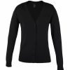 Sweatshirts & Sweaters * | Sols Womens/Ladies Golden V Neck Cardigan Black