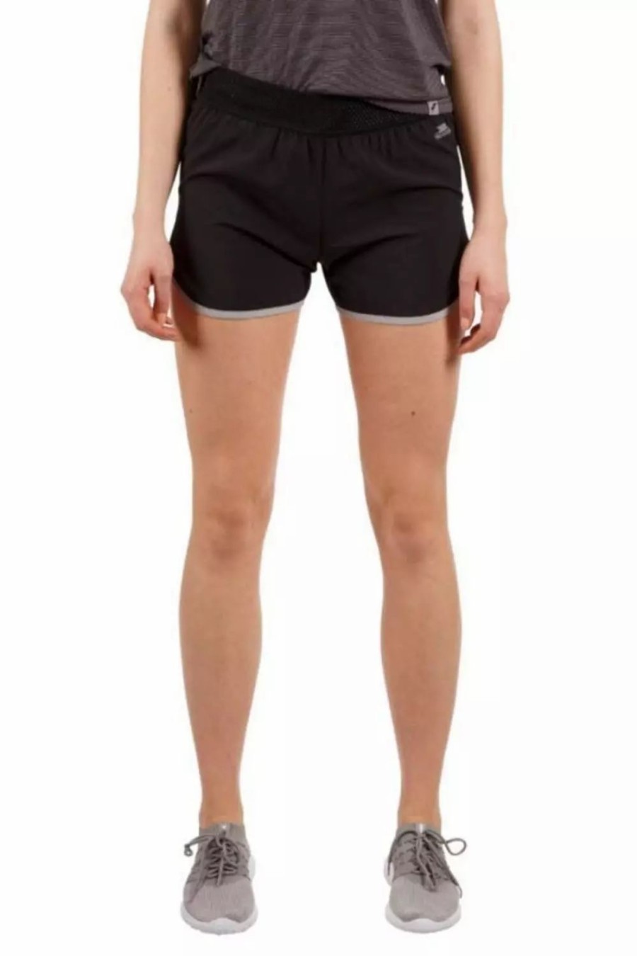 Bottoms * | Trespass Womens/Ladies Sadie Active Shorts Black