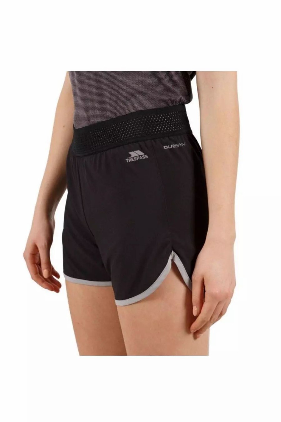 Bottoms * | Trespass Womens/Ladies Sadie Active Shorts Black