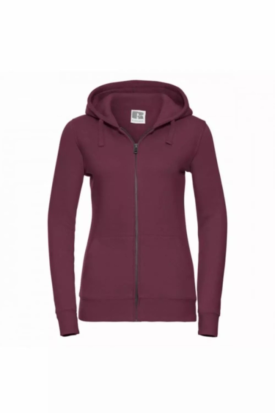 Sweatshirts & Sweaters * | Russell Ladies Premium Authentic Zipped Hoodie (3-Layer Fabric) ( ) Burgundy