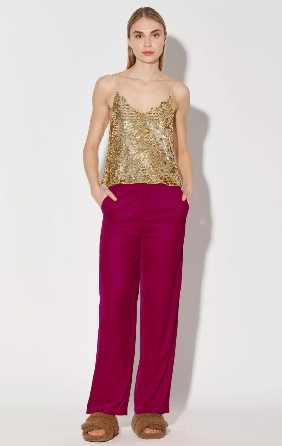 Bottoms * | Walter Baker Erris Pant Magenta