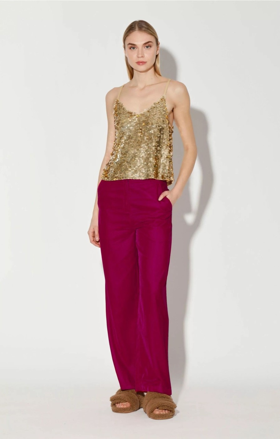 Bottoms * | Walter Baker Erris Pant Magenta