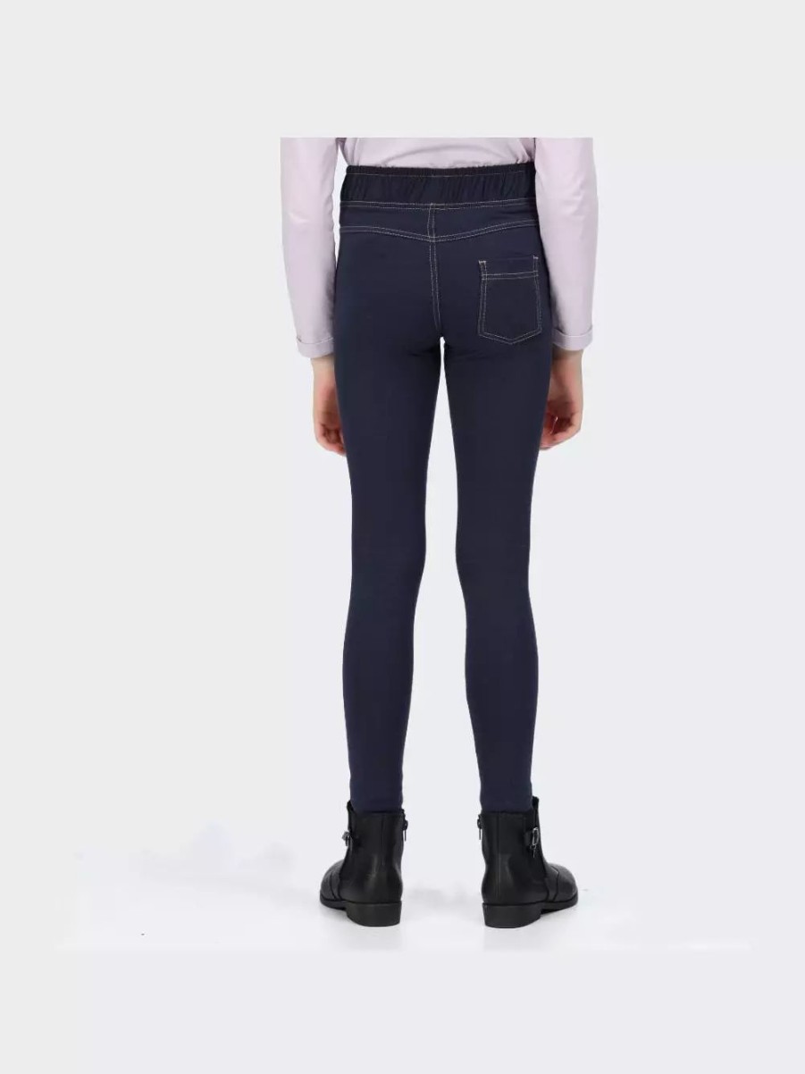 Bottoms * | Regatta Girls Abbeline Leggings Indigo Denim