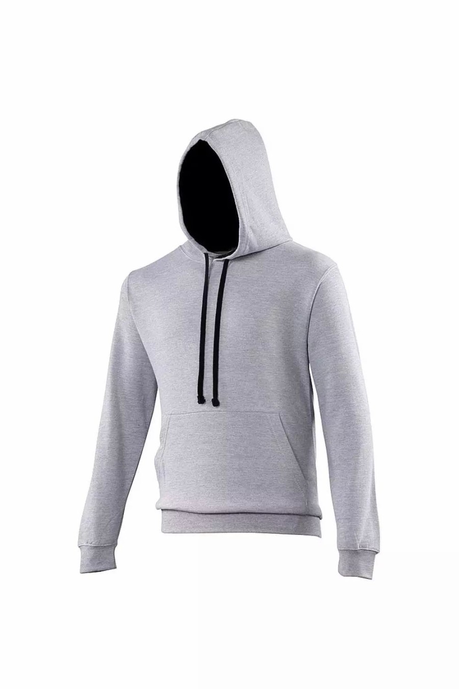 Sweatshirts & Sweaters * | Awdis Varsity Hooded Sweatshirt / Hoodie ( ) Heather Gray/ Jet Black