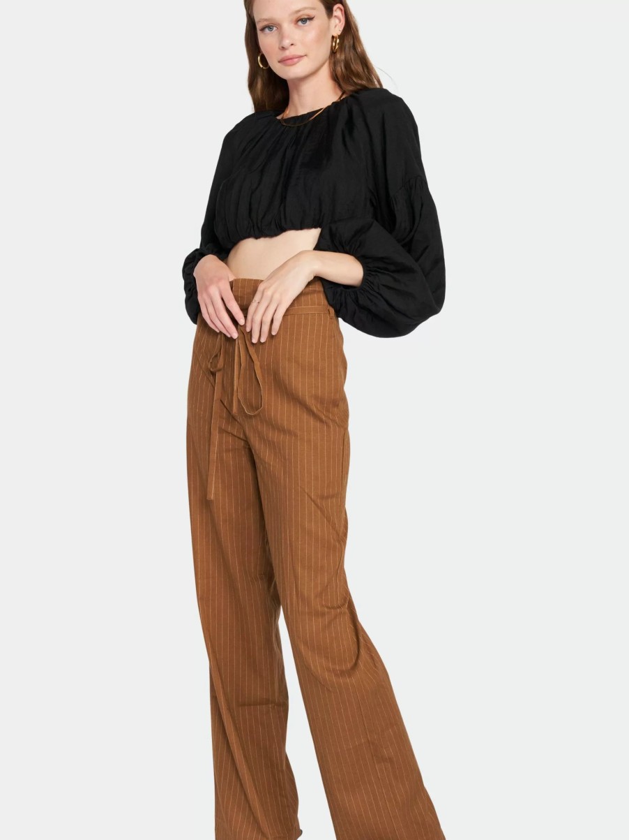 Bottoms * | Emory Park Zarina High Waist Pants Brown