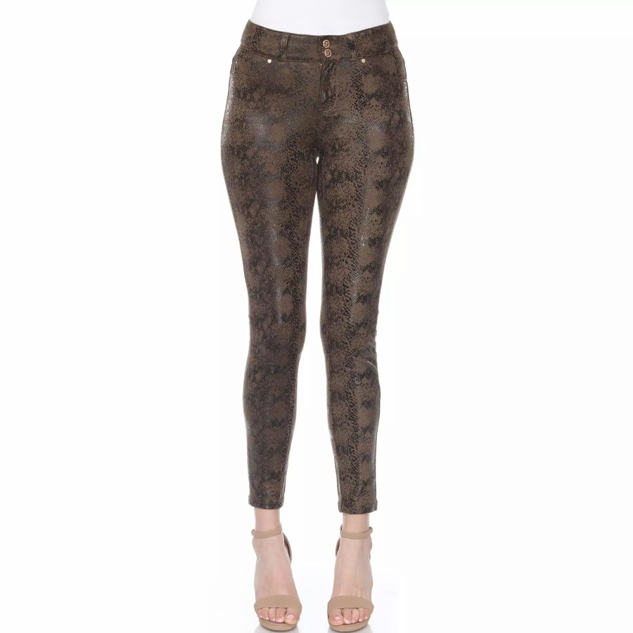 Bottoms * | Mark Faux Suede Snake Print Pants