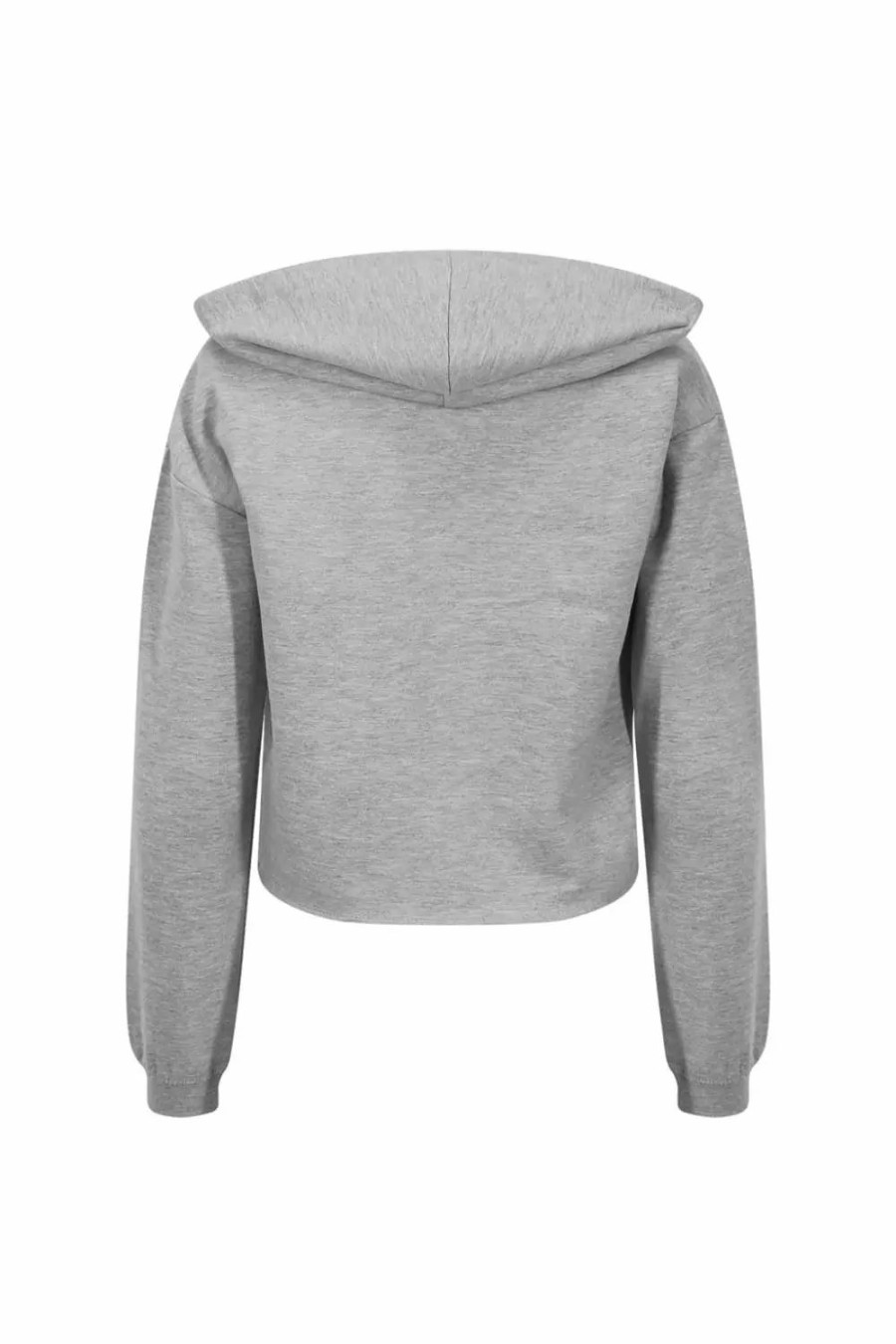 Sweatshirts & Sweaters * | Awdis Just Hoods Womens/Ladies Girlie Cropped Hoodie ( ) Heather Grey