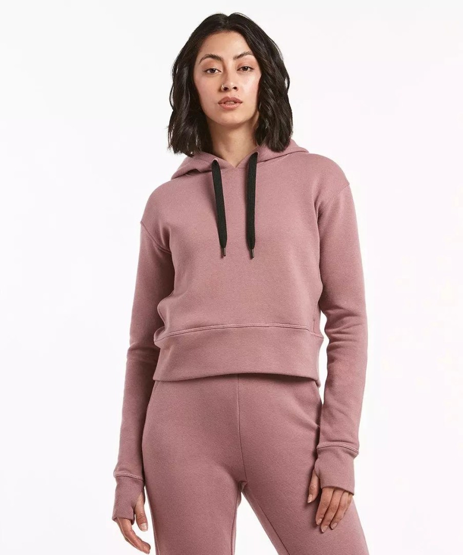 Sweatshirts & Sweaters * | Public Rec Luxe Fleece Cropped Hoodie | Women'S Mauve