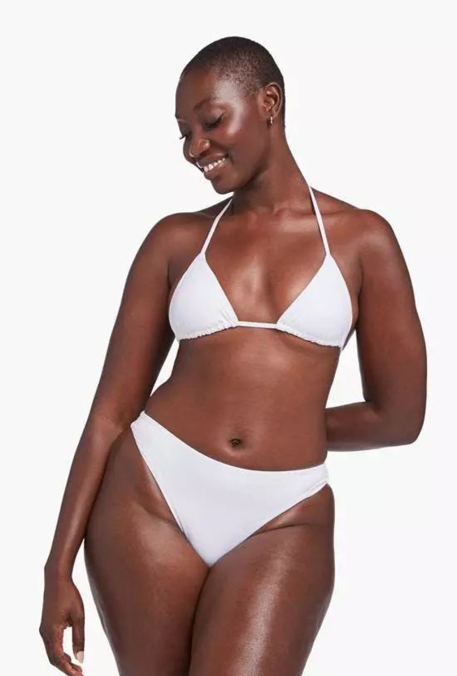 Swimwear * | Vitamin A Gia Triangle Top White Ecolux