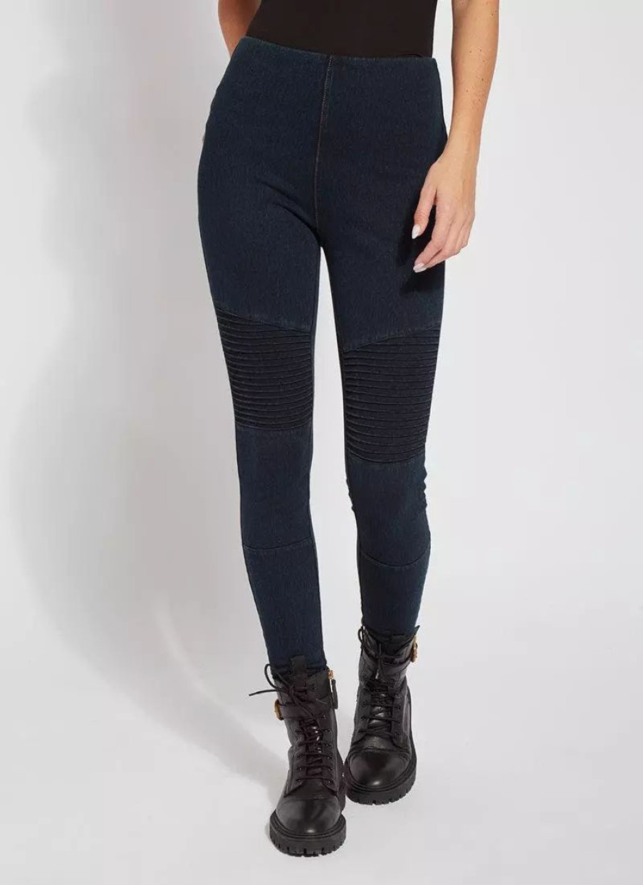 Bottoms * | Lysse Moto Toothpick Legging Indigo