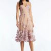 Dresses * | Dress The Population Audrey Dress Lilac/Nude