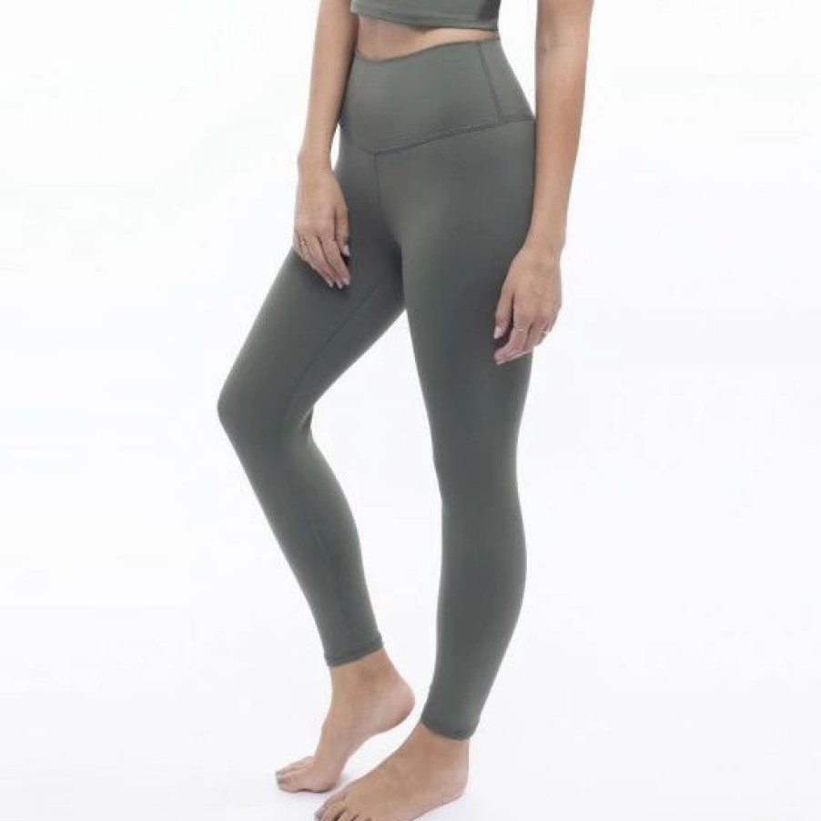 Bottoms * | Lezat Elevate 7/8 High Waisted Legging Cactus Leggings Grey