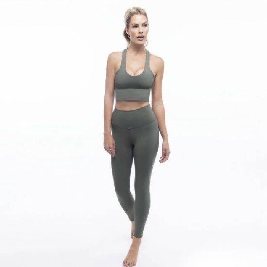 Bottoms * | Lezat Elevate 7/8 High Waisted Legging Cactus Leggings Grey