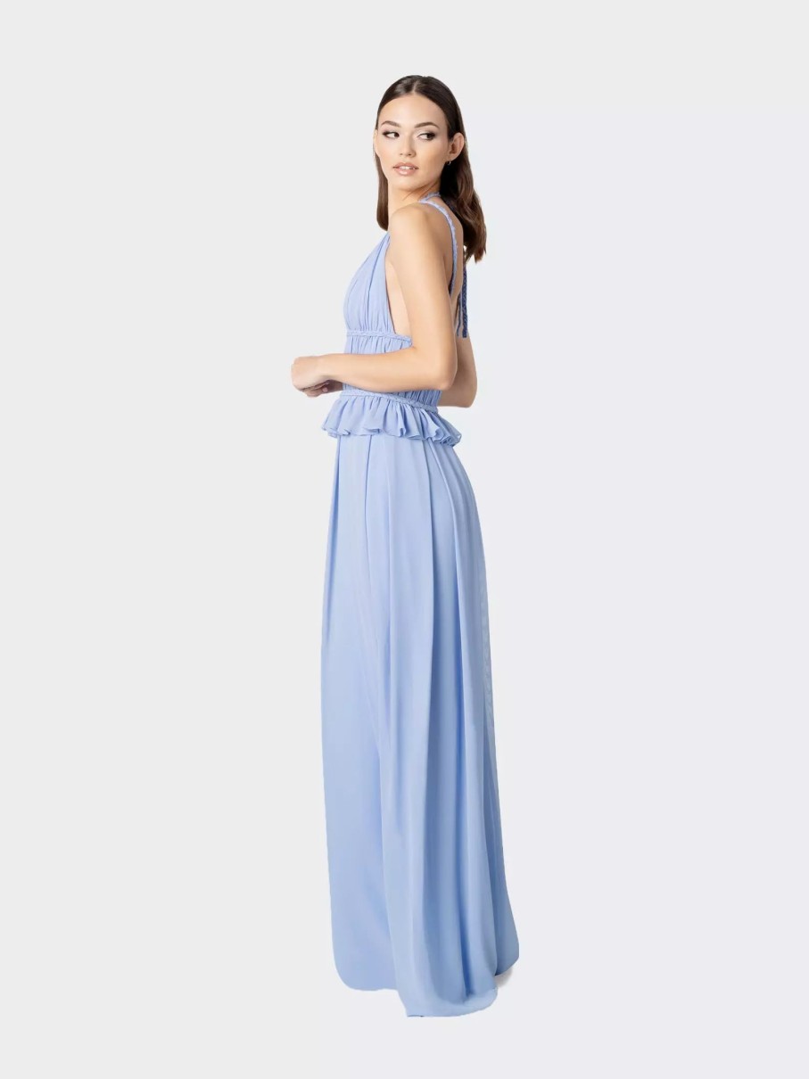 Dresses * | Dress The Population Athena Gown Periwinkle